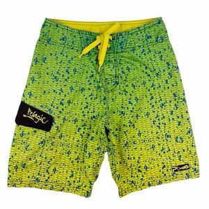 Pelagic Dorado Board Shorts Mahi Dolphin Swim Trunks Size 24/25